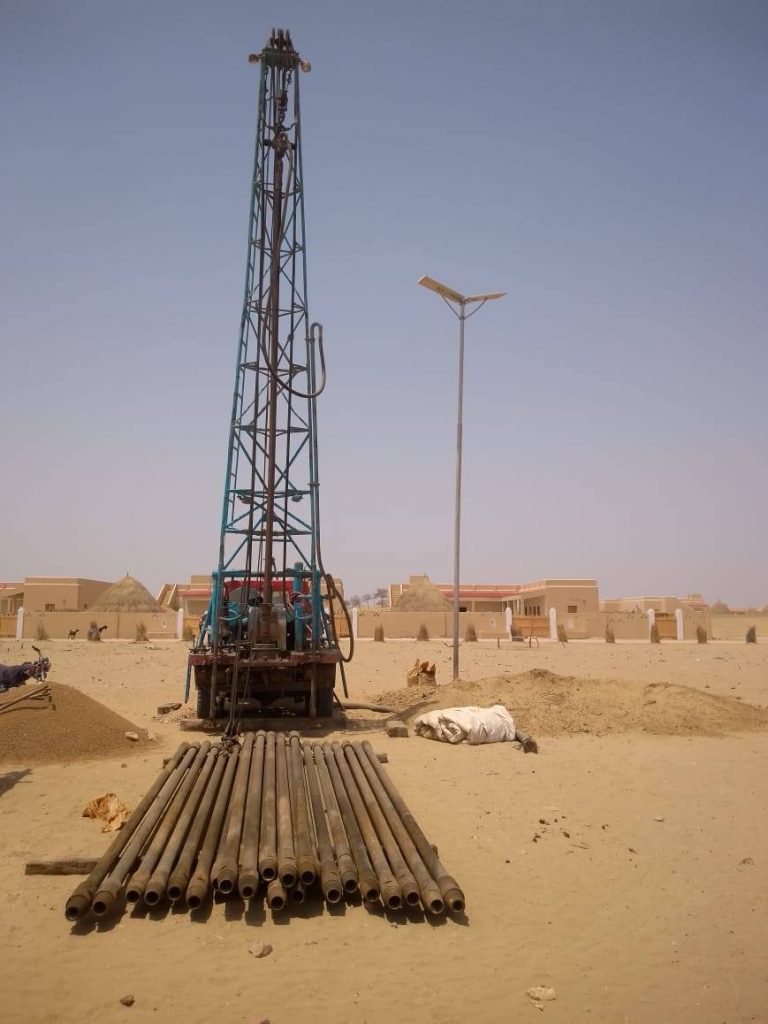 Drilling in progress by Water Well Drilling Companies