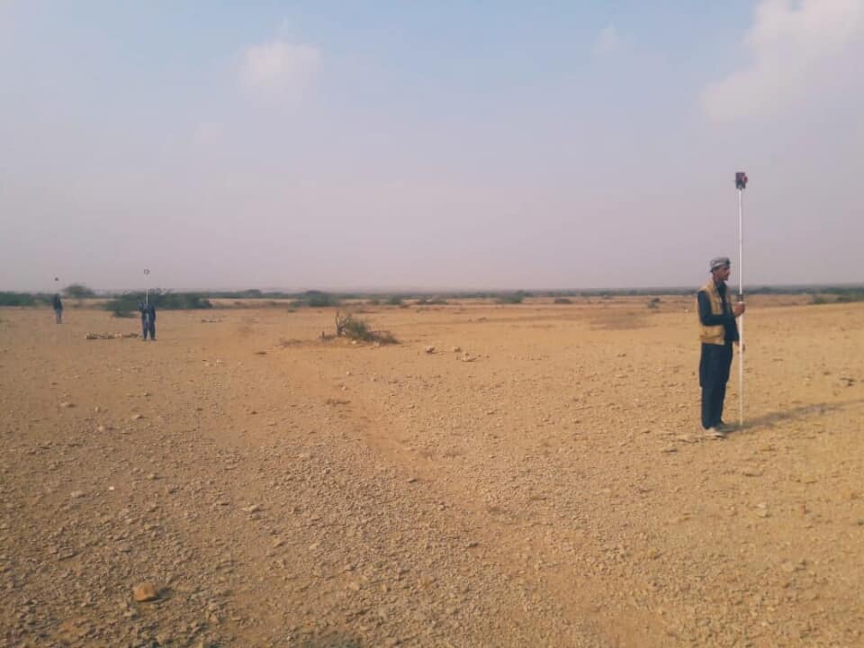 Preparation of site for Topography Survey in Karachi