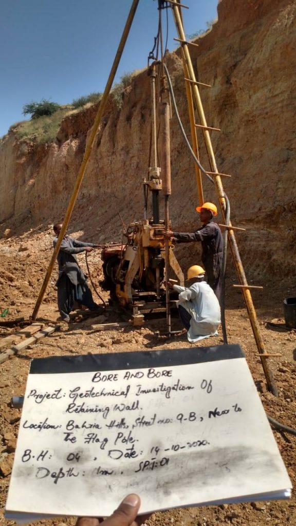 Soil Investigation Karachi work in progress at Bahria Hills