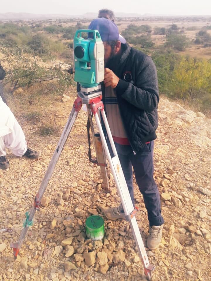 Topography Survey Instrument at site in Karachi